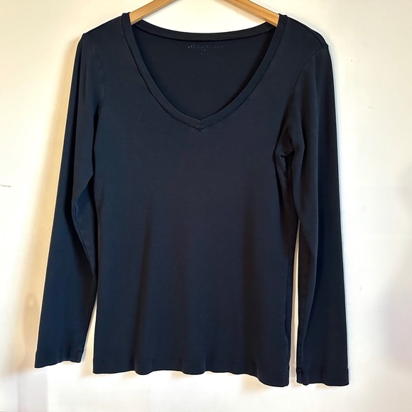 Eddie Bauer Black Cotton Long Sleeve T Shirt - M - Picture 2 of 9